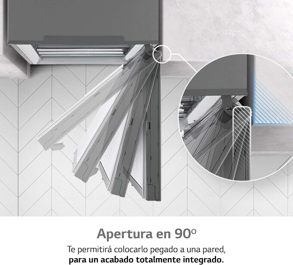 GFT41PZGSZ - Congelador No Frost Total, 1 Puerta, Compresor Smart Inverter, de 355 L y 186 cm, Congelador Vertical con Funcion de Congelacion Rapida, Color Inox