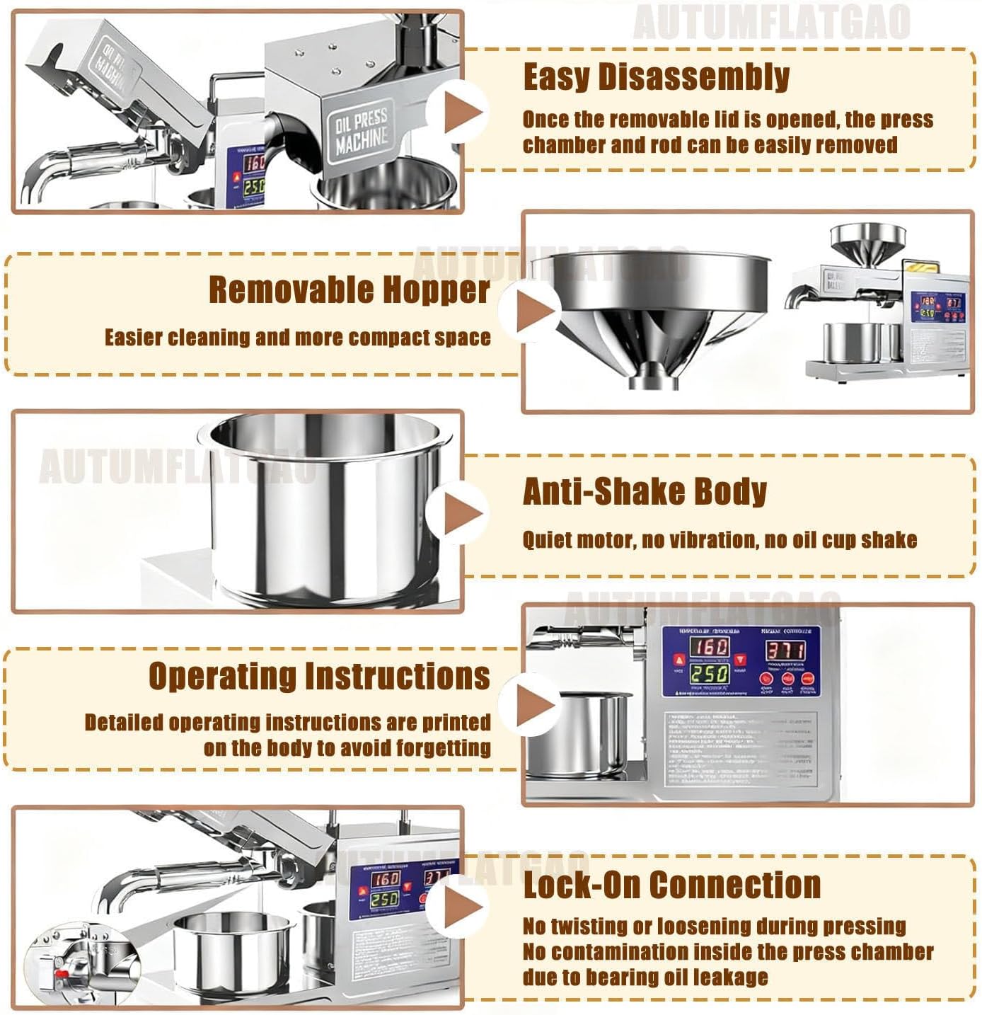 Prensa Aceite Oliva Automática De 820W, Maquina Cortar Aceitunas En Frío Y Caliente para El Hogar, Extractor De Aceite Eléctrico para Aceitunas, Cacahuetes, Sésamo, Soja Y Nueces