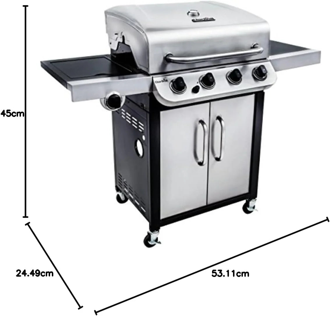 Char-Broil Convective 440 S Gas Barbecue with 4 Burners, Cast Iron Grates, Stainless Steel Burners - Ideal for Outdoor Cooking, Garden and Patio