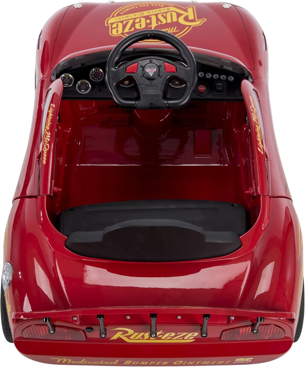 Huffy Cars Lightning Mcqueen Coche eléctrico para niños 3-5 años - Coche 6v con Luces de Trabajo y Sonido