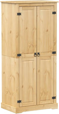 vidaXL Armario Corona Madera Maciza de Pino 76x50x170 cm, Armario ropero, Armario de Dormitorio, Armario Independiente, Armario de almacenaje