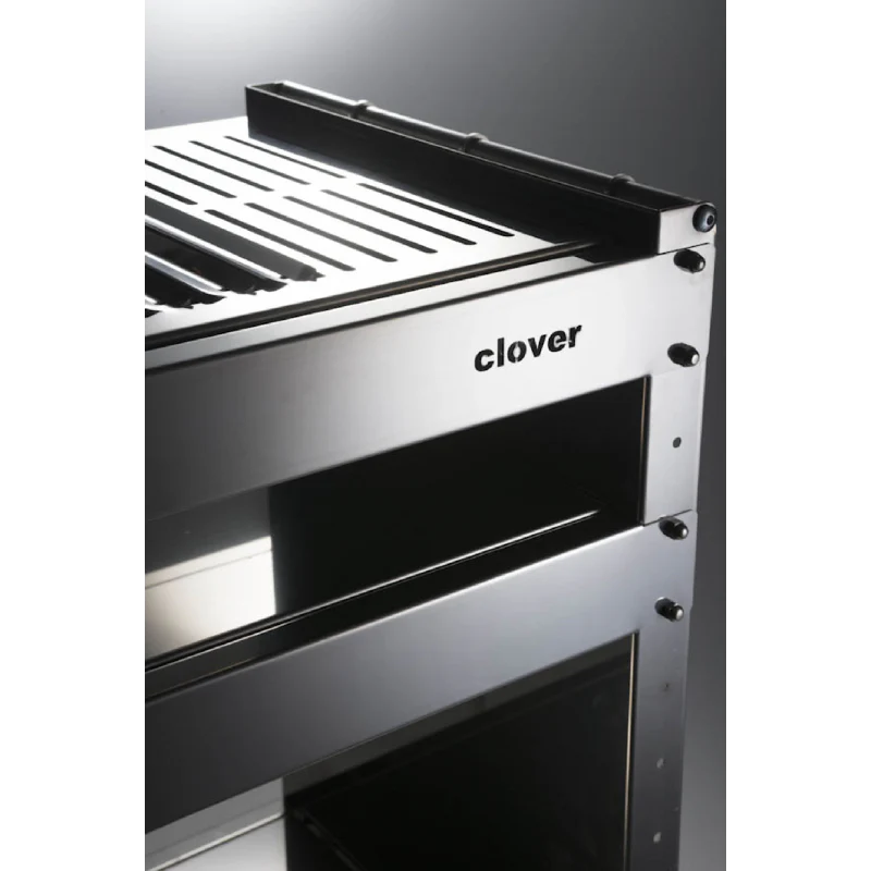 Barbacoa De Carbón Con Ruedas Clover En Acero Inoxidable,,