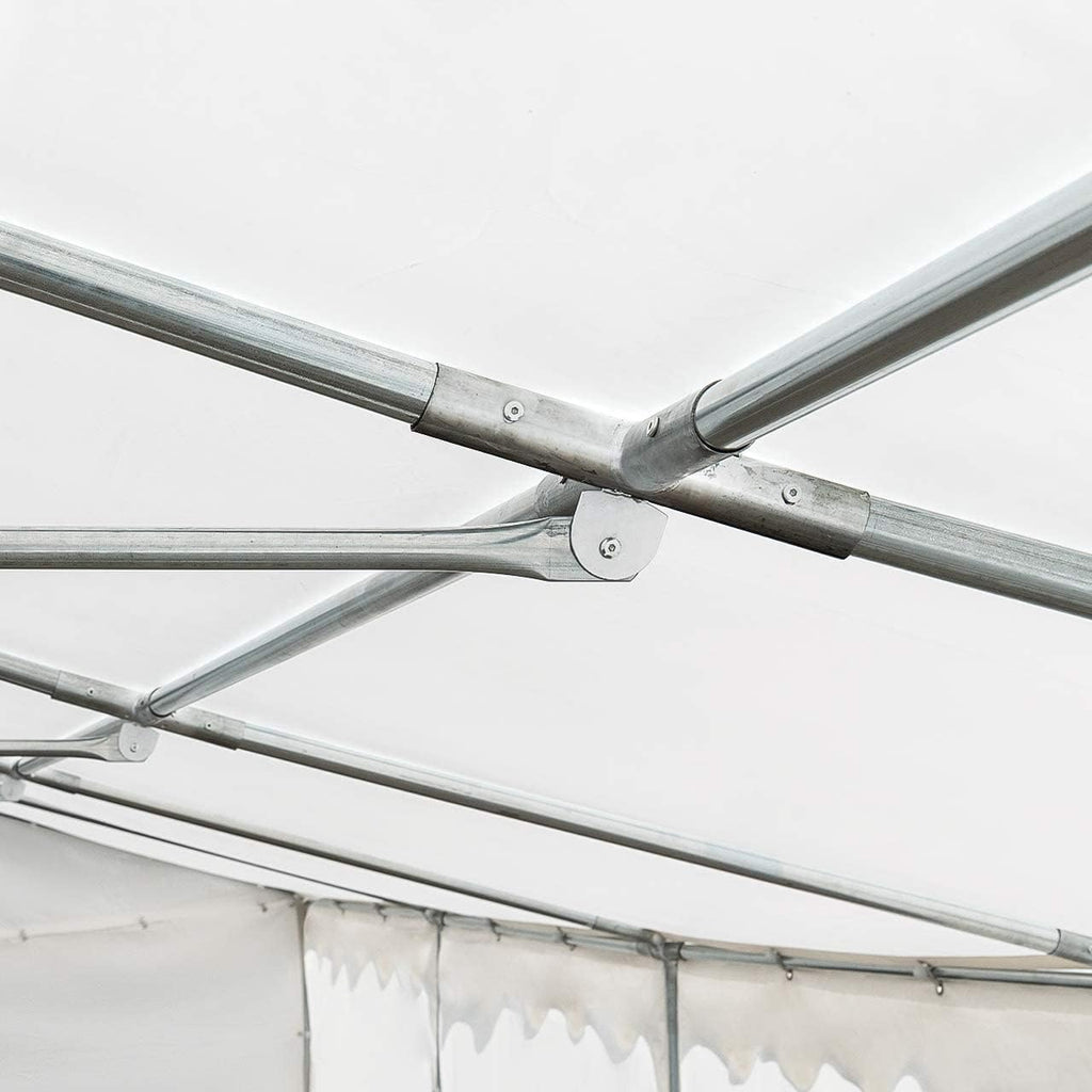 TOOLPORT Carpa almacén 5x10 m PVC 750 N Impermeable Gris Carpa de Almacenamiento con Base Reforzada