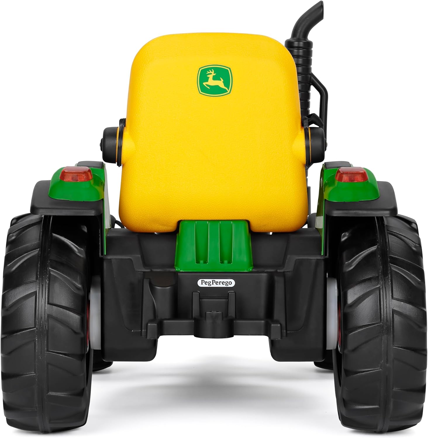 Peg Perego John Deere RC Tractor - Tractor eléctrico corredizo y teledirigido para niños, 12 V, con remolque, mando a distancia, 2 ruedas motrices, radio FM, 1 año