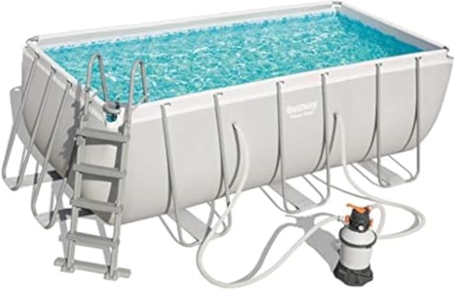 Bestway 56457 - Piscina Desmontable Tubular Power Steel 412x201x122 cm Depuradora de arena de 3.028 litros/hora