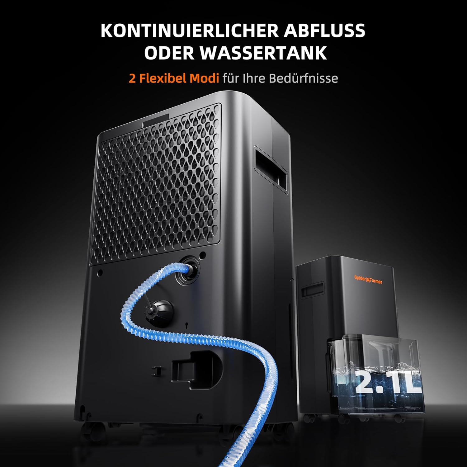 SPIDER FARMER Deshumidificador actualizado de 12 litros, deshumidificador eléctrico con cable RJ12, descongelación automática, función de temporizador de 24 horas, deshumidificador para tienda de