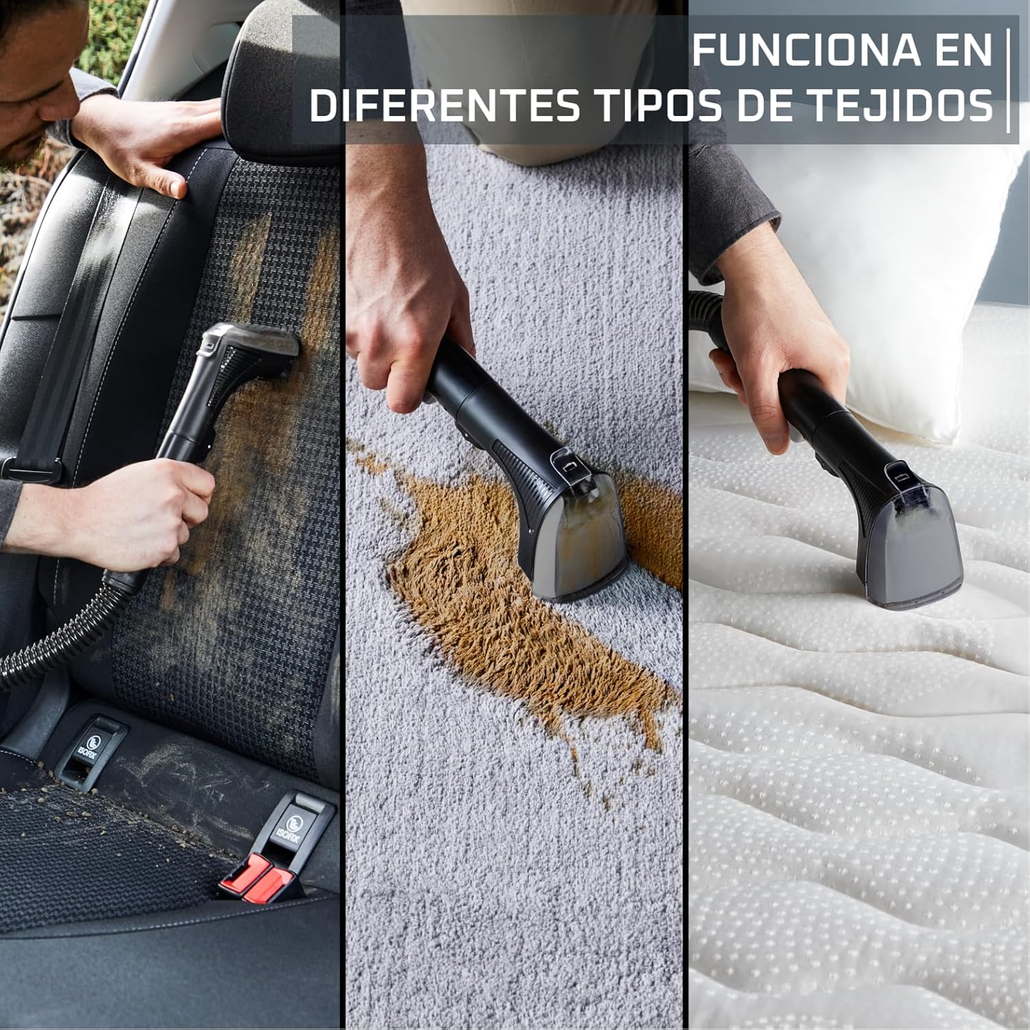 Rowenta Clean It, Aspirador de tapicerías, Limpieza Rápida y Fácil, Apto para Suciedad de Mascotas, Alfombras, Interior del Coche, 750w, 6acc, IN5020F0