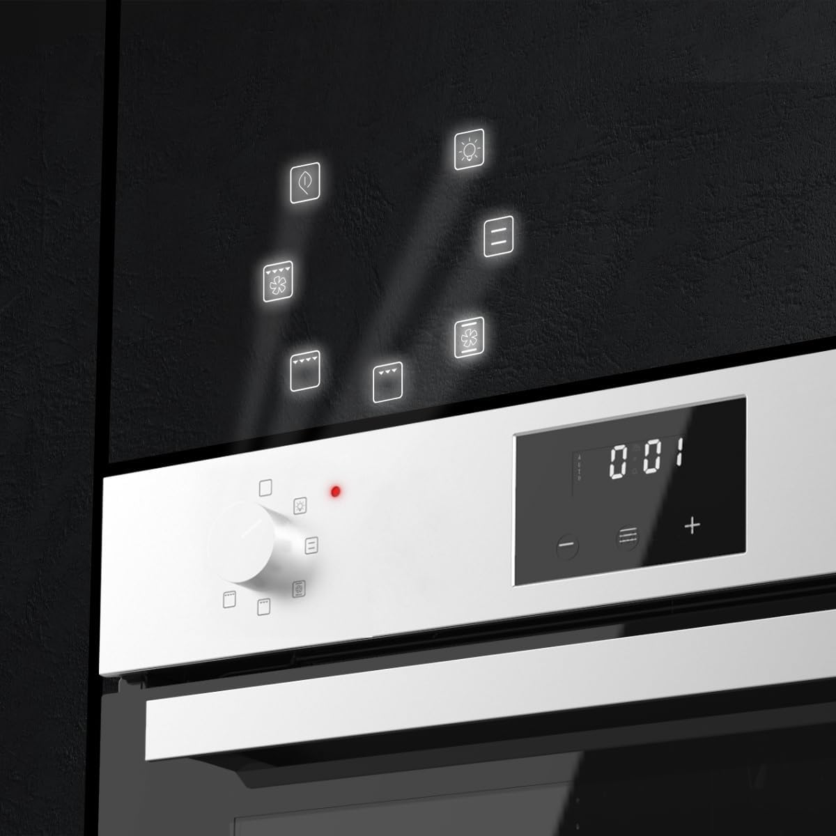 Cecotec Horno Integrable Multifunción 70L Bolero Hexa M226001 Line A. 2800W, 7 Funciones, Display, Steam Base XXL, Steam Assist, Steam EasyClean, Cooling Fan, Modo Eco, Modo Convección, Modo Grill