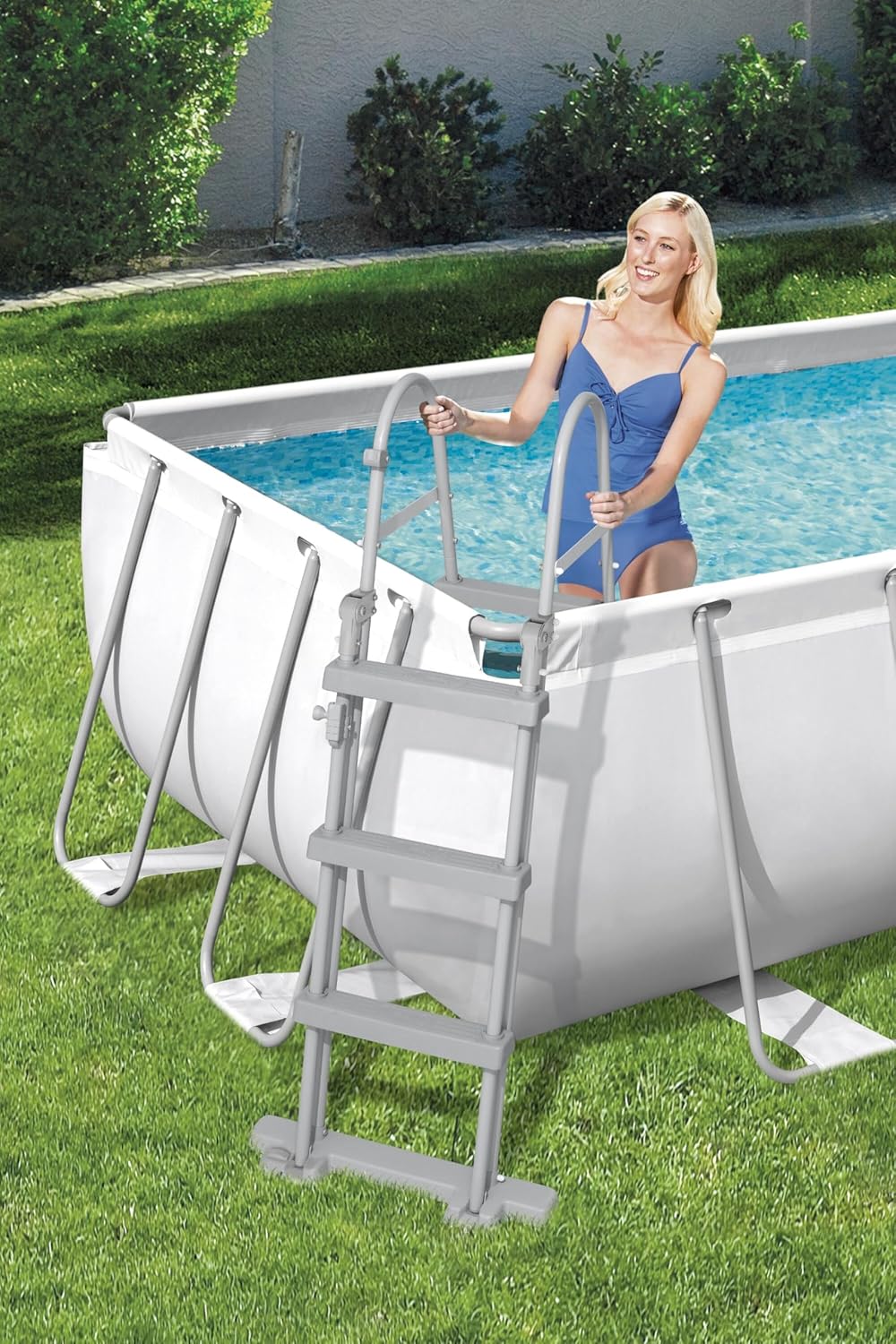 Power Steel™ 13'3" x 6'7" x 39.5"/4.04m x 2.01m x 1.00m Rectangular Pool Set