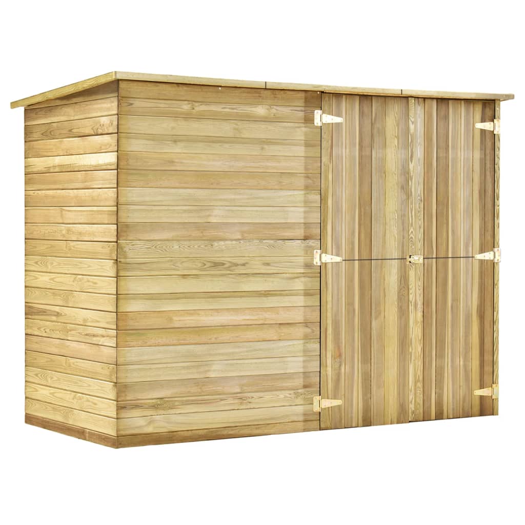 2025 Cobertizo para jardín de madera pino impregnada 232x110x170 cm v6133
