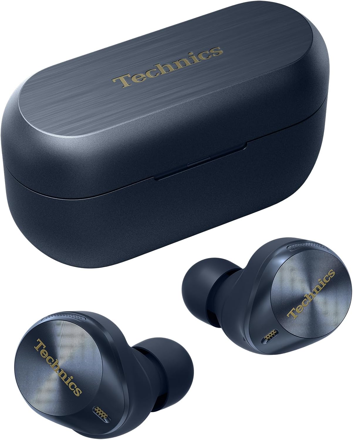 Technics EAH-AZ80E-A Noise Cancelling Wireless Earbuds, Bluetooth, In-Ear Headphones with Microphone, Customizable Fit, Up to 7 Hours Playtime, Midnight Blue
