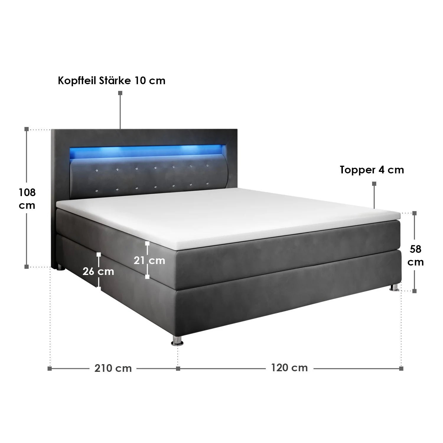 2025 Cama baúl Vancouver – Tela