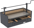 Imex El Zorro – Cajón Barbacoa con Ladrillo Refractario | 90x48x65 cm | Estructura Robusta de Acero y Alta Retención de Calor | Ideal para Barbacoas de Carbón y Leña en Exteriores