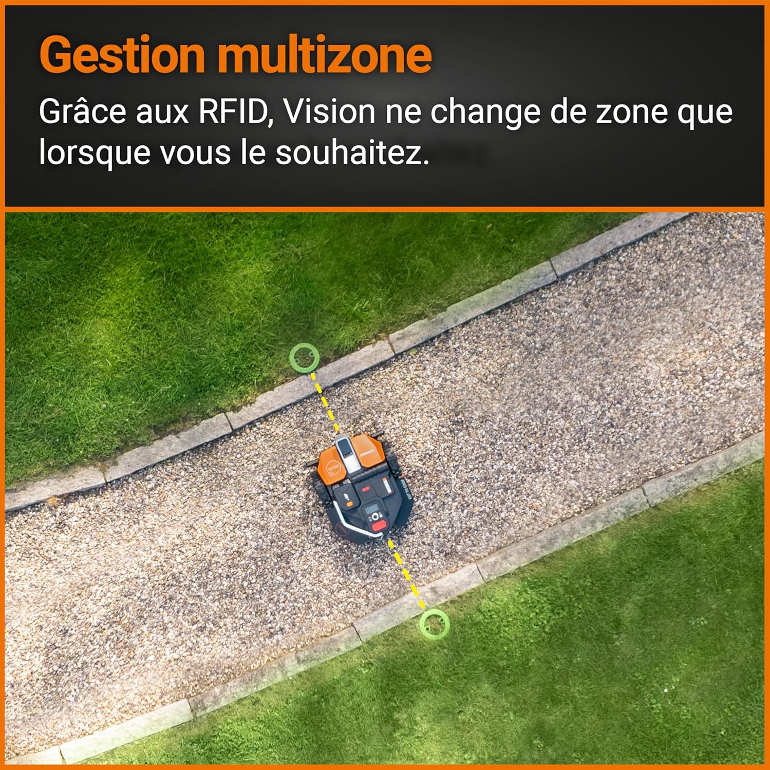 WORX Landroid Vision M550 WR205E Robot cortacésped para Jardines de hasta 550 m² – Robot cortacésped Inteligente sin Cable de limitación – WiFi y Bluetooth – prevención Activa de obstáculos con