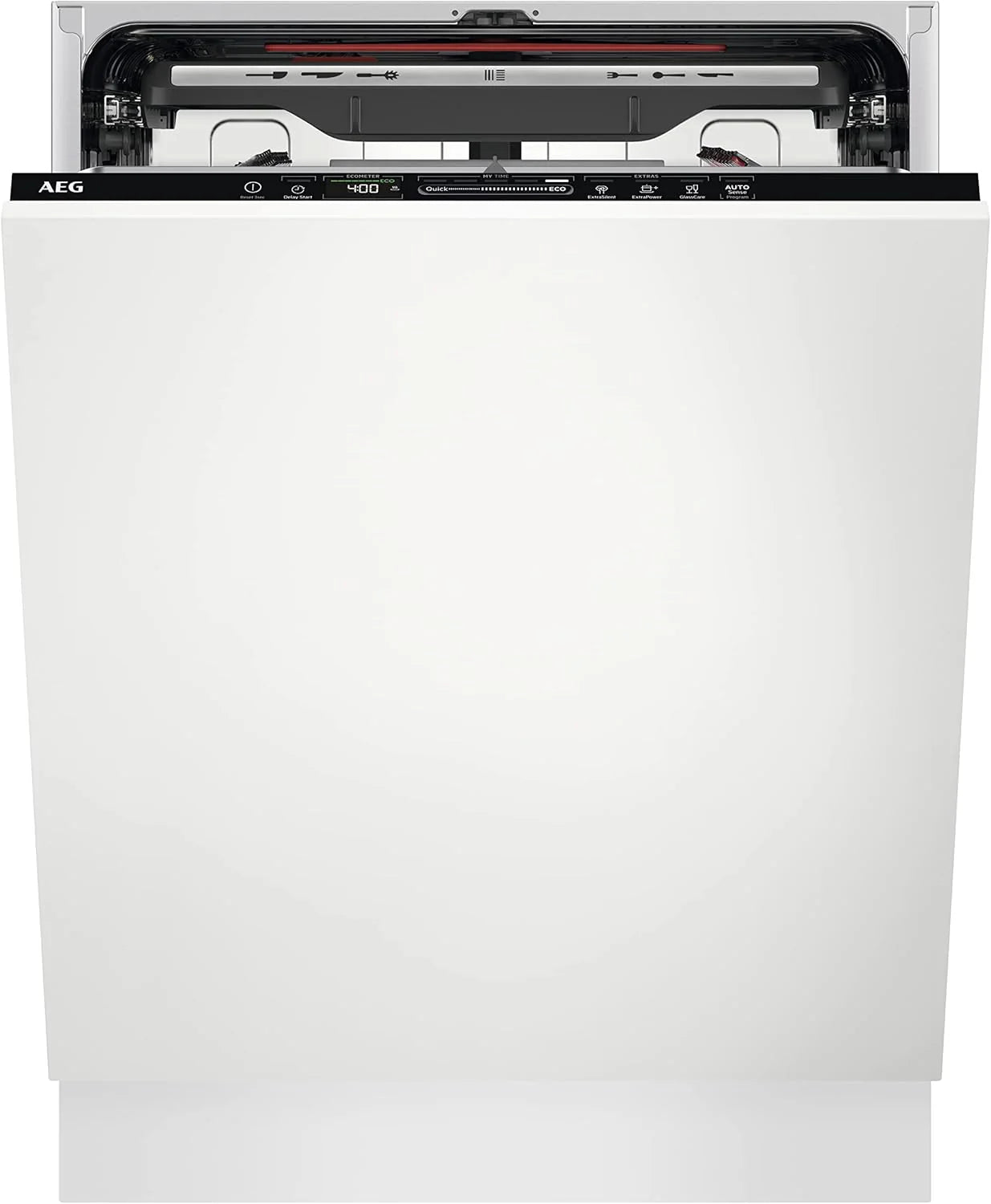 AEG FSB64907Z Integrated Dishwasher, 60 cm, 14 Place Settings, AirDry Drying, Satellite Sprinkler Arm, Glassware, 7 Programs, 3 Temperatures, 44 dB(A), 6000 Series, Class C