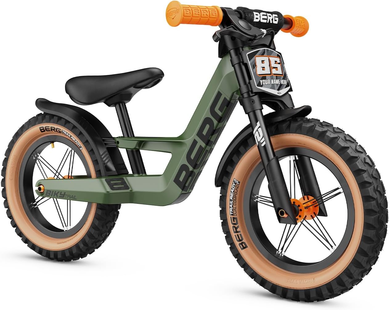 Berg Biky Cross | Bicicleta sin Pedales para niños Desde 2 años | Ruedas 12 Pulgadas | con Freno de Mano | Diseño Seguro y Ligero | Ajustable para Crecimiento