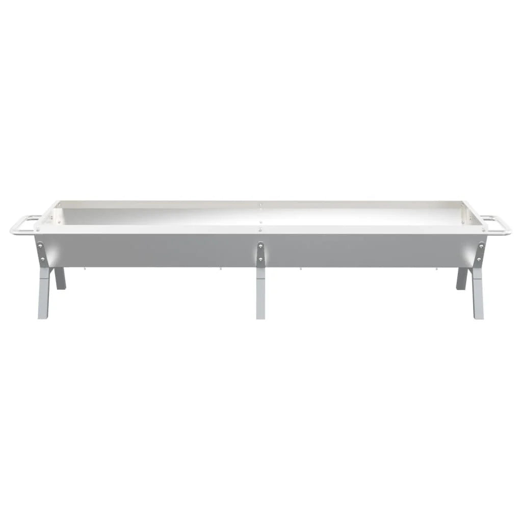 Bandeja Para Barbacoa Acero Inoxidable Plateado 158x42x31 Cm Vidaxl