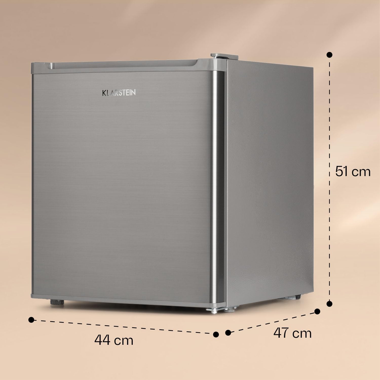 Klarstein Congelador Pequeño Vertical, Mini Congelador Portatil Silencioso para Casa y Oficina, Capacidad 33 l. con Estante, Eficiencia Energética, Estante, Dep. Hielos y Rascador
