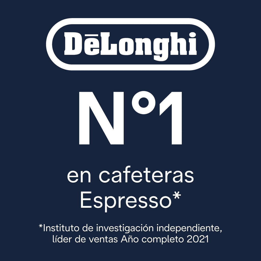 De'Longhi Rivelia EXAM440.55.G, Cafetera Superautomática con LatteCrema Hot, Espumador de Leche Automático, Tamaño Compacto, 16 Recetas, Pantalla Táctil a Color, Gris