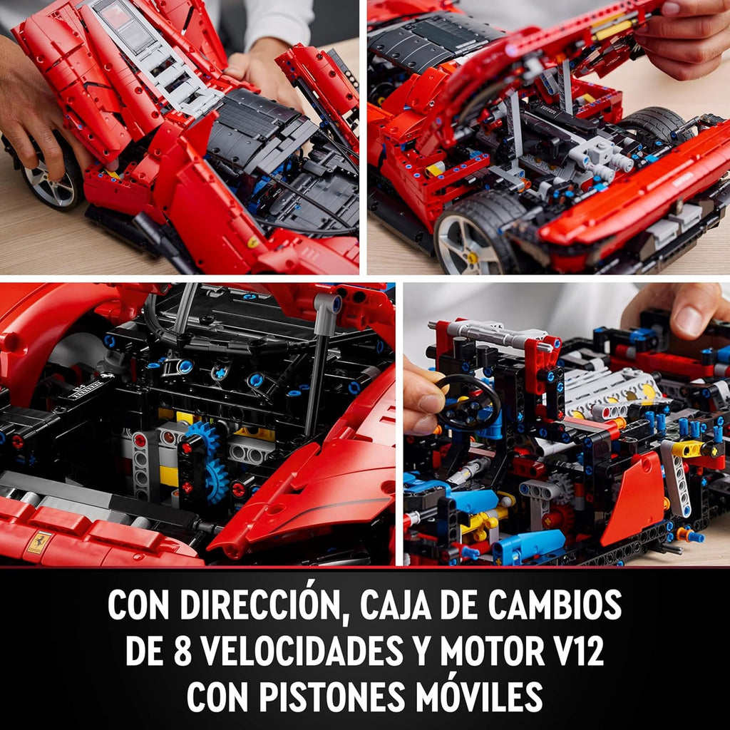 Technic Ferrari Daytona SP3, Maqueta de Súper Coche Rojo para Construir, Escala 1:8, Regalo Coleccionable para Hombres y Mujeres, Ultimate Car Concept 42143