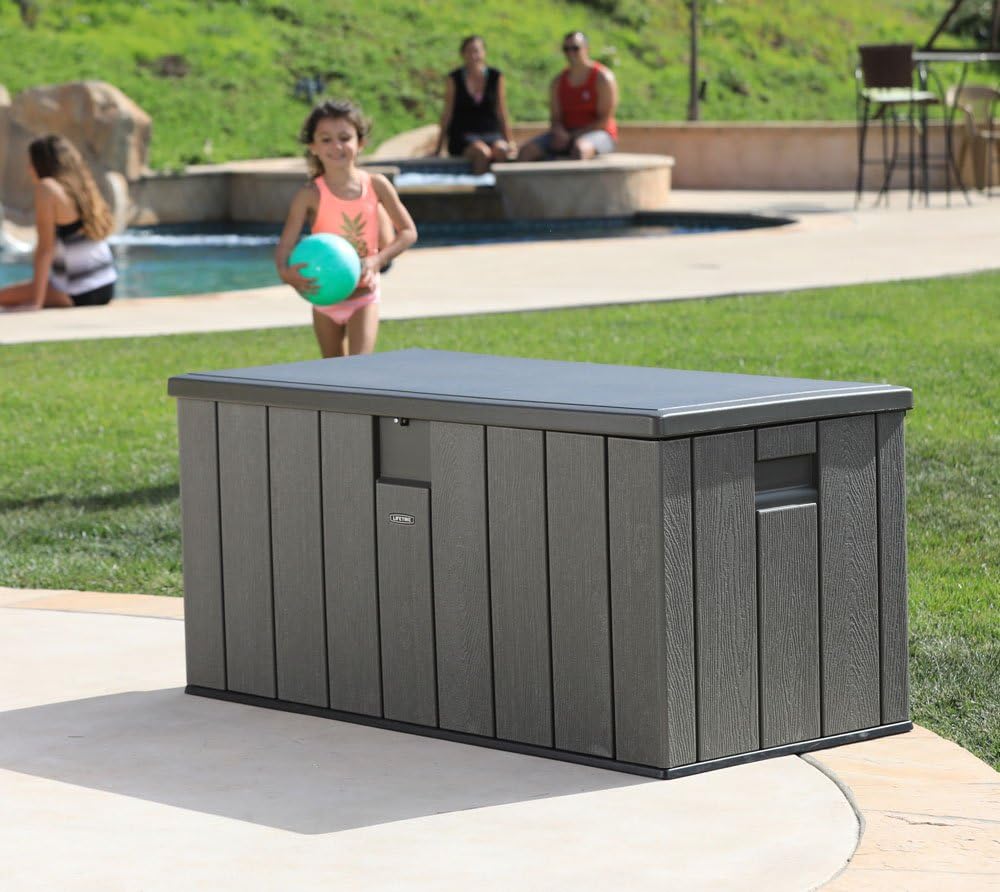 LIFETIME 60215 - Baúl para jardín ultrarresistente 150x72x69 cm UV100 marrón