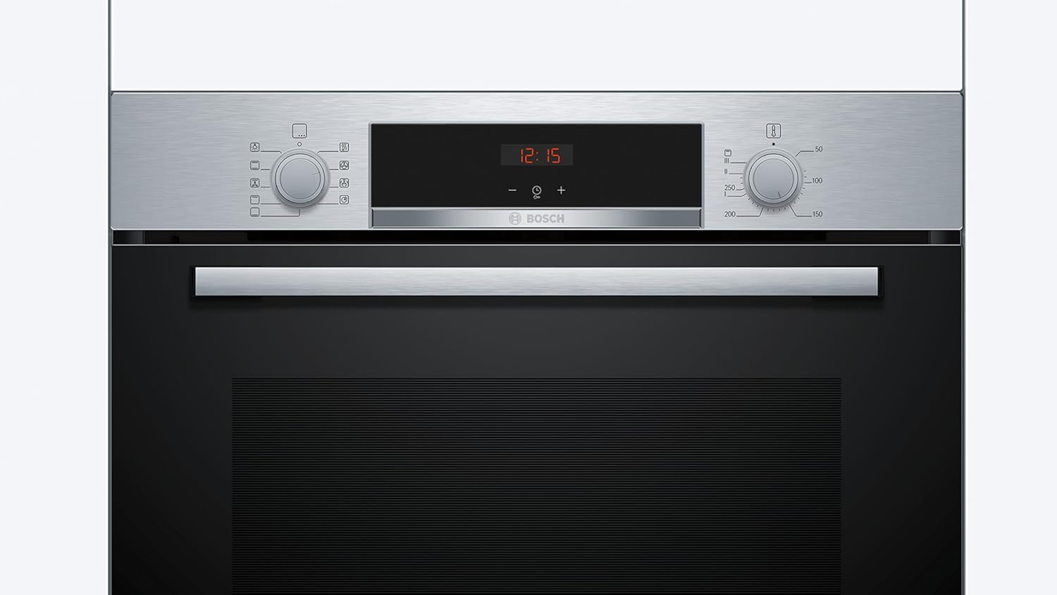 Bosch - Horno Multifunción, Serie 4, 60 cm. de ancho, Asistente de limpieza con agua, 3D Hotair, Acero, HBA514ES3