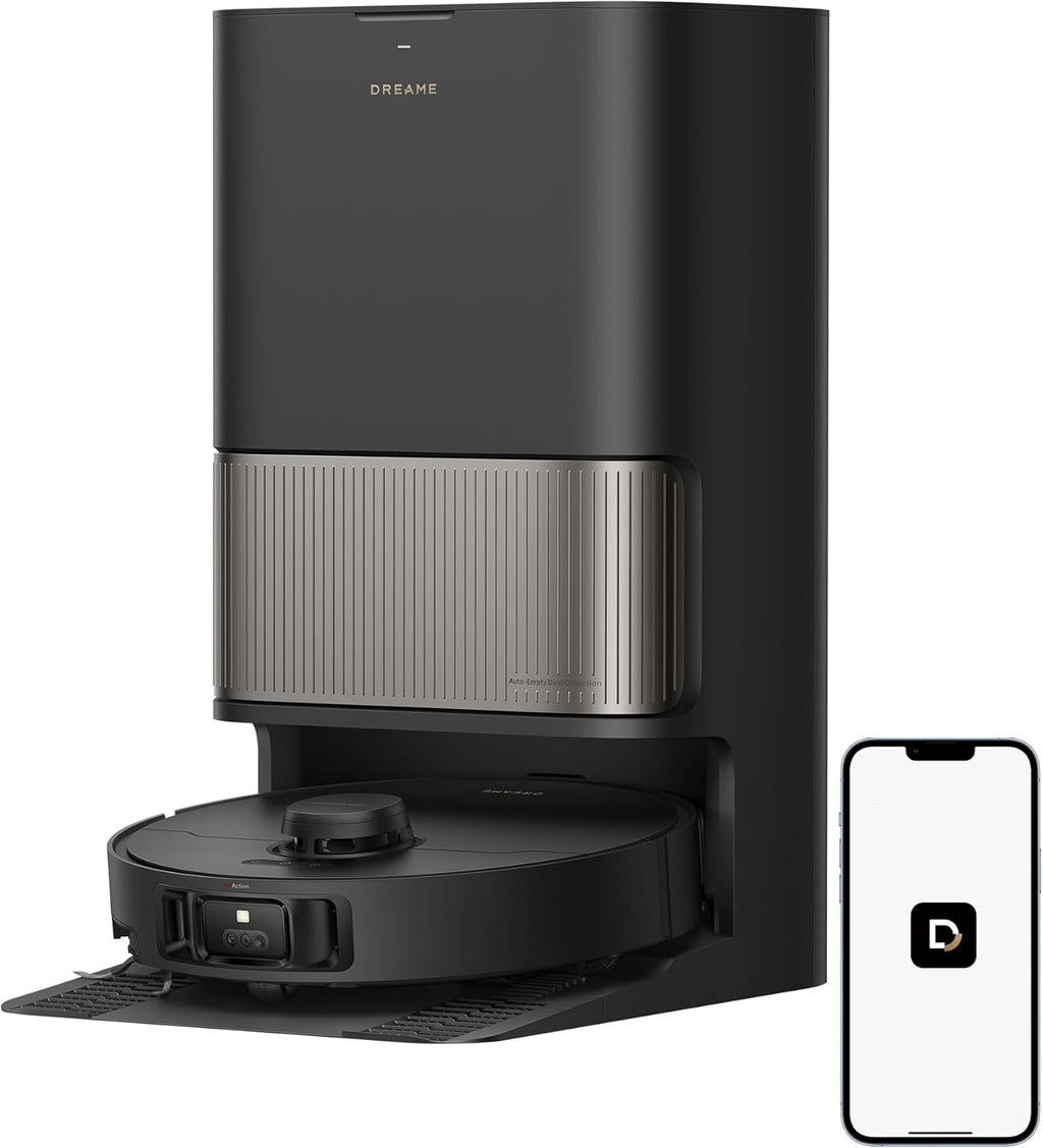 DREAME L40s Pro Ultra Aspiradora Robot, 19.000 Pa, Cepillo Doble HyperStream, Acceso a Altura de 4 cm, Cepillo Lateral Extensible y Elevable, Limpieza con Mopa de Agua Tibia a 75 °C, Autolimpieza 3.0