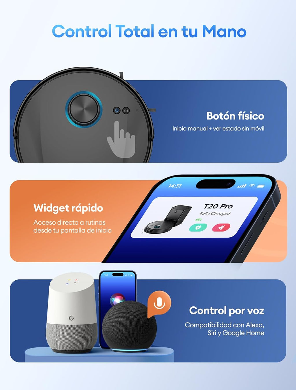 Ultenic T20 Pro Robot Aspirador Autovaciado, Evitación Mejorada, Sistema Dual Láser (Frontal + LDS) Evita Cables, Bajos, 8000Pa, 200m², Control por Voz y App, Alexa, Google Home