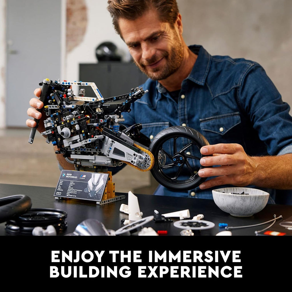 Technic BMW M 1000 RR 42130 Model Building Kit; Build a Stylish Motorcycle Display Model with This Rewarding Building Set for Adults; A for Motorcycle Fans (1,925 Pieces)