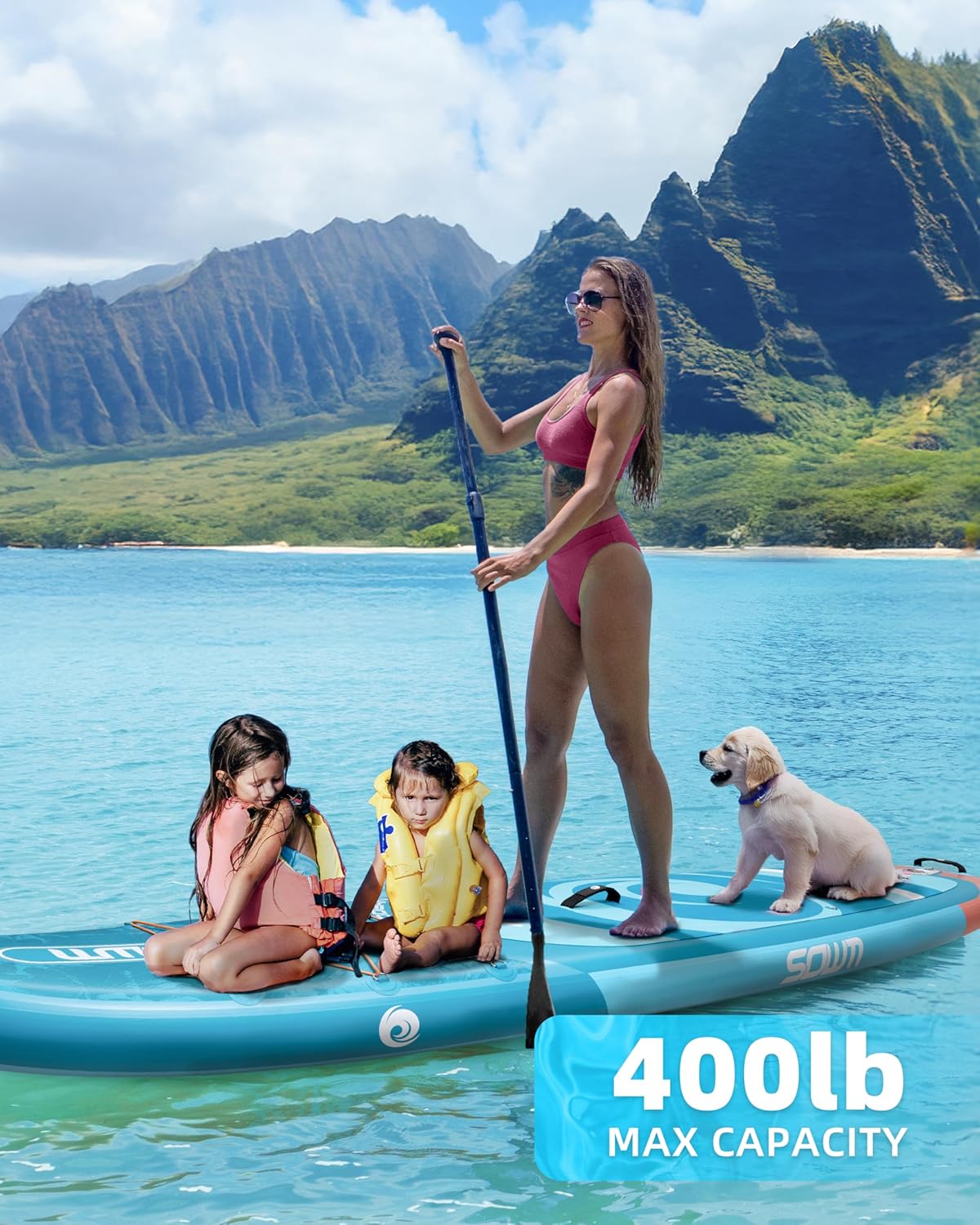 Tabla de Paddle Surf Hinchable 320cm con Accesorios Incluidos de Primera Calidad, Remo Ajustable, Bomba de Mano, Mochila de Transporte. 320 x 84 x 15 cm, Soporta hasta 158Kg