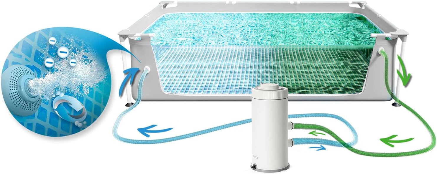 Intex 4M X 2M X 1M Prism Frame Rectangular Pool Set