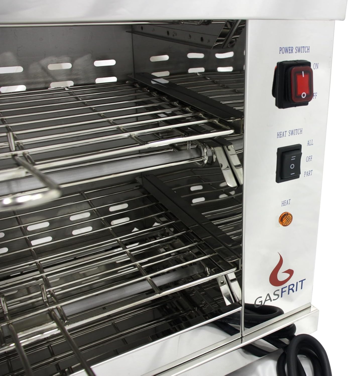 Tostador Eléctrico Industrial de Cuarzo 2 Plantas, 3000W, Acero Inoxidable, Parrilla y Bandeja Recogemigas Extraíbles, Uso Profesional Hostelería