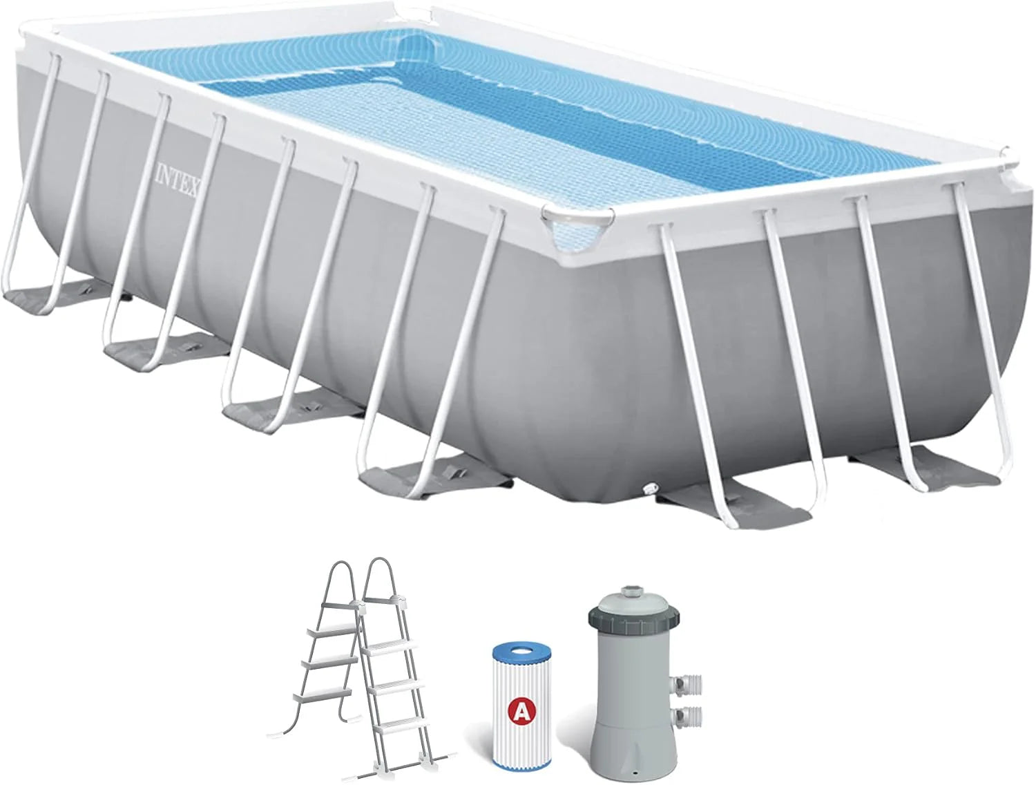 INTEX 55243 - Rectangular Detachable Pool with Prism Frame Filter