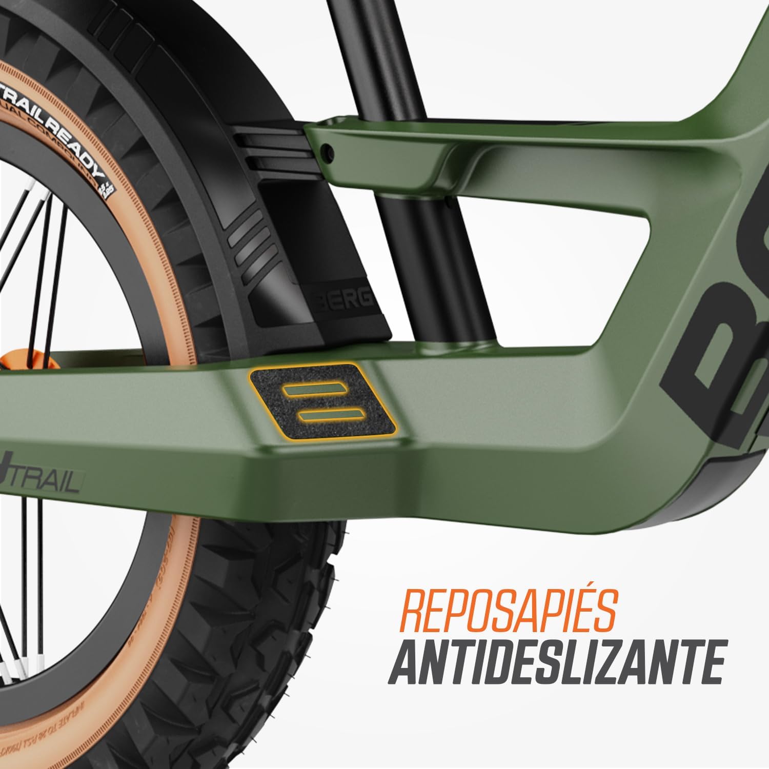 Berg Biky Cross | Bicicleta sin Pedales para niños Desde 2 años | Ruedas 12 Pulgadas | con Freno de Mano | Diseño Seguro y Ligero | Ajustable para Crecimiento
