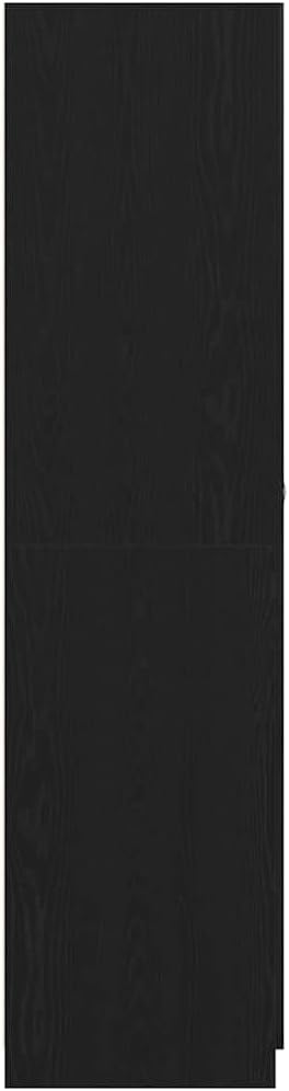 vidaXL Armario Roble Negro 90 x 52 x 200 cm Madera contrachapada, Almacenaje Moderno para Sala, Armario Rectangular, Organizador eficiente, solución Chic y ahorradora de Espacio