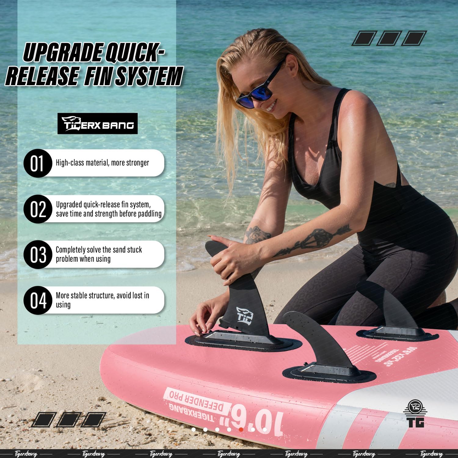 Tabla de surf de pie con remo, tabla de surf hinchable, colección Defender Pro