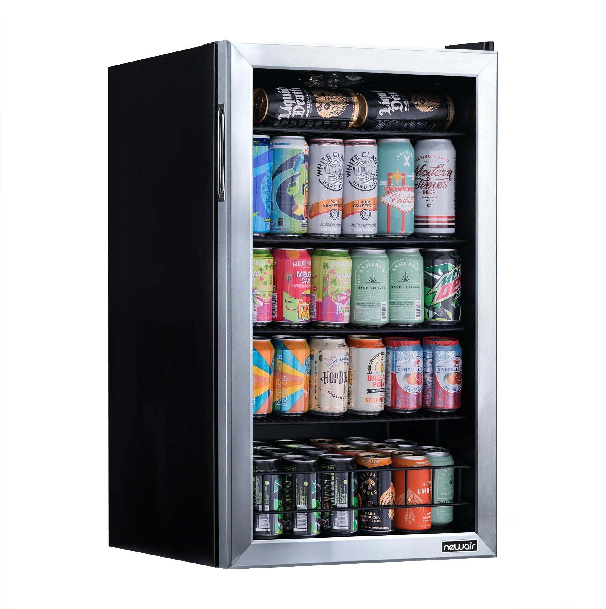2026 Newair® Refrigerador de Bebidas Independiente de Acero Inoxidable – 126 Latas – 18,9"
