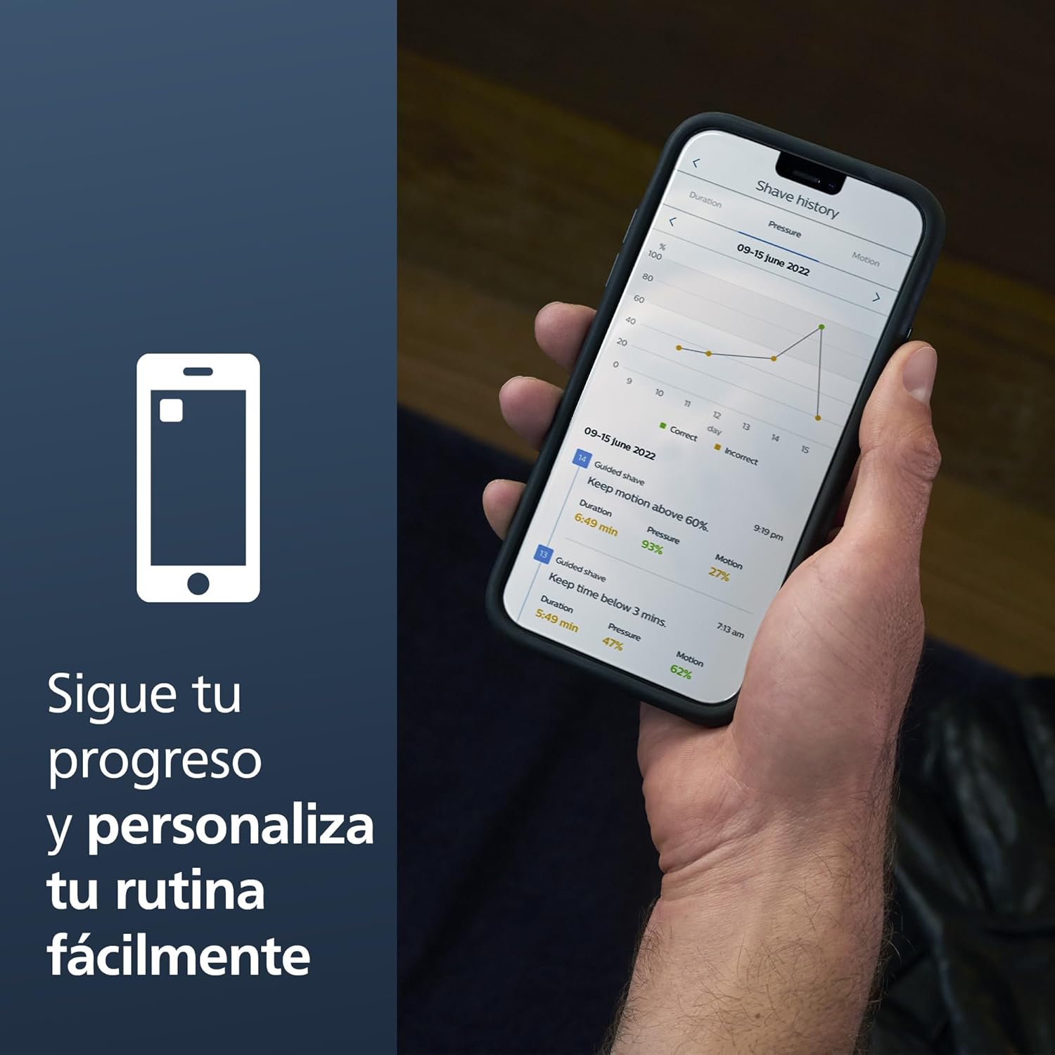 Serie 7000 Afeitadora Eléctrica Hombre, Máquina de Afeitar Barba con Recortadora, 45 cuchillas, 60min de uso, En Seco y Húmedo, Recargable, Centro de Limpieza, Base Carga, S7886/55, Negro