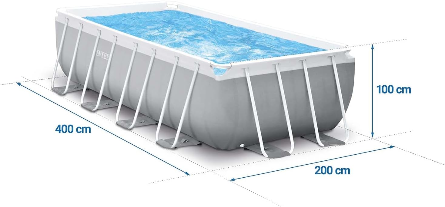 Intex 4M X 2M X 1M Prism Frame Rectangular Pool Set