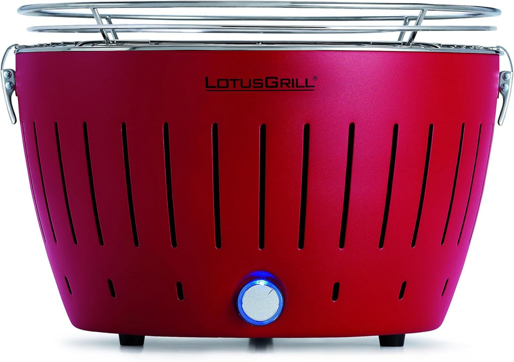 LotusGrill G-RO-34 - Barbacoa de carbón sin humo 35 x 26 x 23.4, color rojo