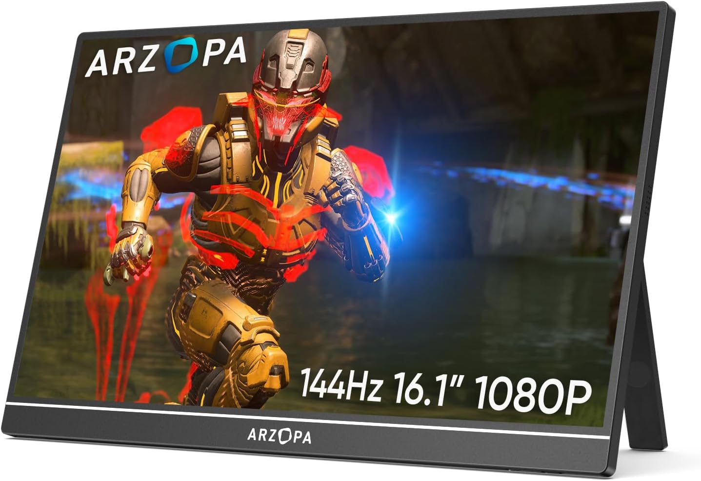 ARZOPA 16" Przenośny Monitor 2.5K | Matryca IPS 123% sRGB 400 Nit | Ekran do Pracy 16:10 do Laptopa, Mac, PC, Telefon | USB-C i HDMI - Z1RC