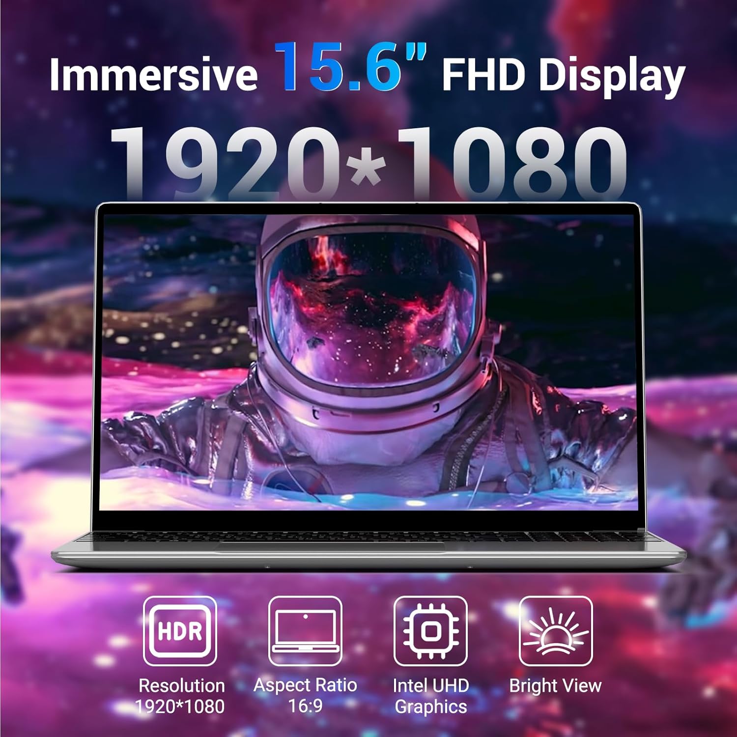 Ordenador Portatil 15.6 Pulgadas, Win11 PC Portátil 16GB RAM 512GB SSD N95 CPU(hasta 3,4 GHz), Laptop IPS HD de 1920 x 1080 FHD, traer WiFi 5, HDMI, 2*USB 3.0, Type- C, TF Card Slot