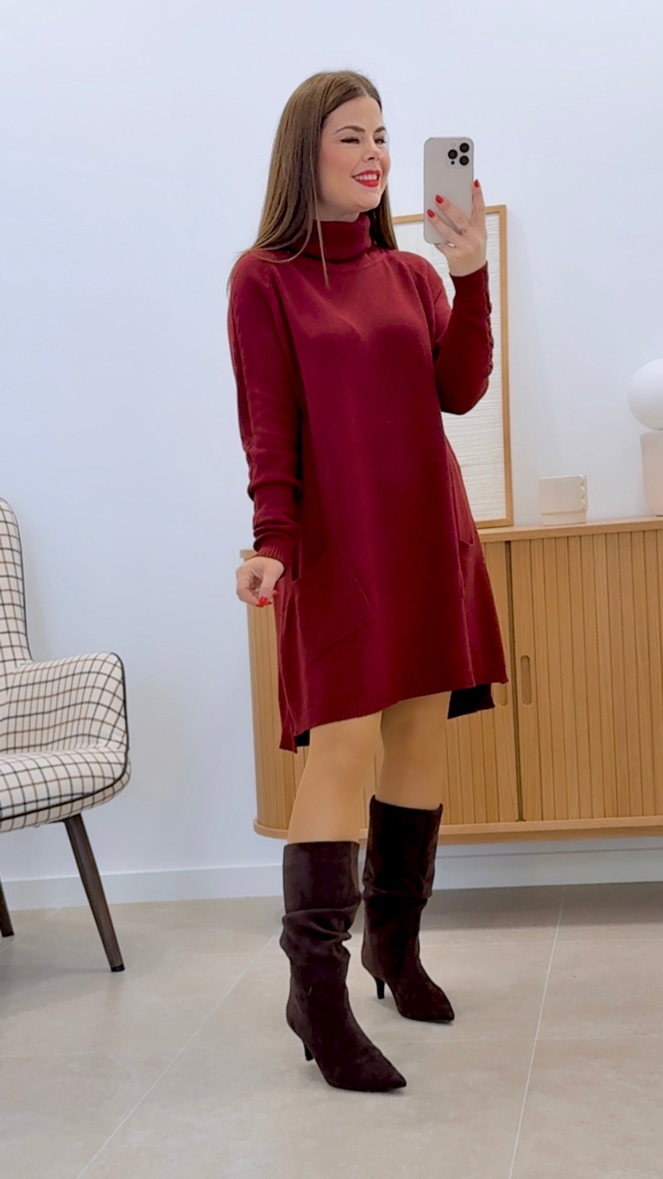 VESTIDO CUELLO BOLSILLOS