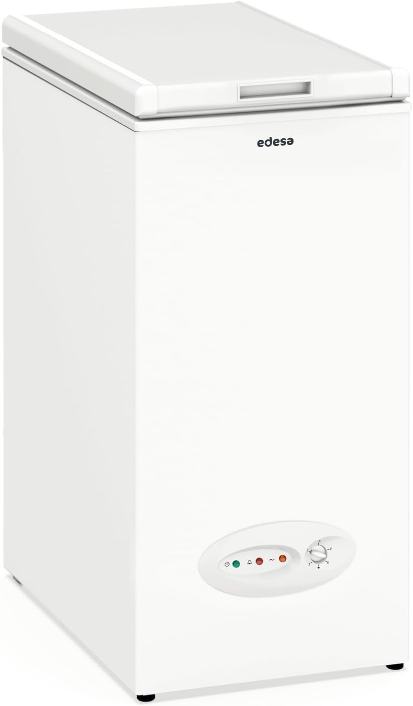 Edesa Congelador Horizontal EZH-0611, Altura 0.84 m, Termostato Ajustable, Fácil Limpieza, Alarma Integrada, Bajo Nivel Sonoro, Gran Capacidad 59 l, Potencia 60W, Color Blanco