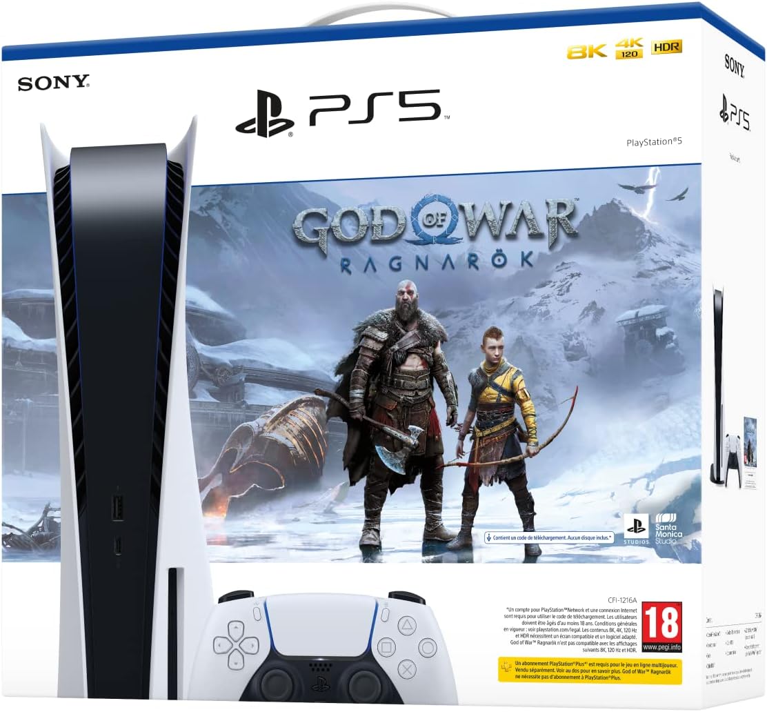 Console Édition Standard Blanche God of War Ragnarok