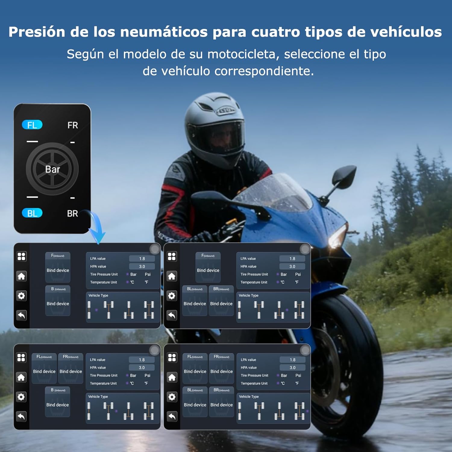 Carpuride W702 Plus Android 14 Motocicleta Carplay Pantalla con Doble Cámara, CarPlay y Android Auto Inalámbricos,7" Pantalla Táctil Impermeable, Audio BT,Grabación Bucle, Navegación Online y Offline.