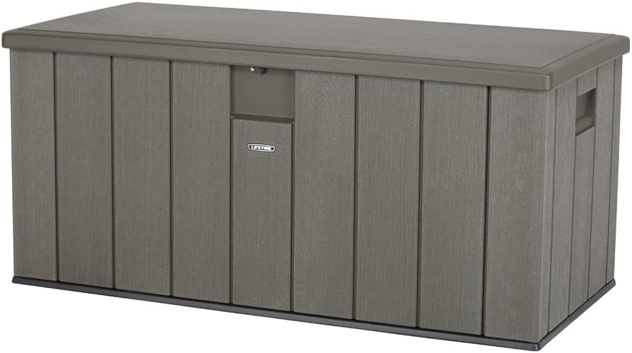 LIFETIME 60215 - Baúl para jardín ultrarresistente 150x72x69 cm UV100 marrón