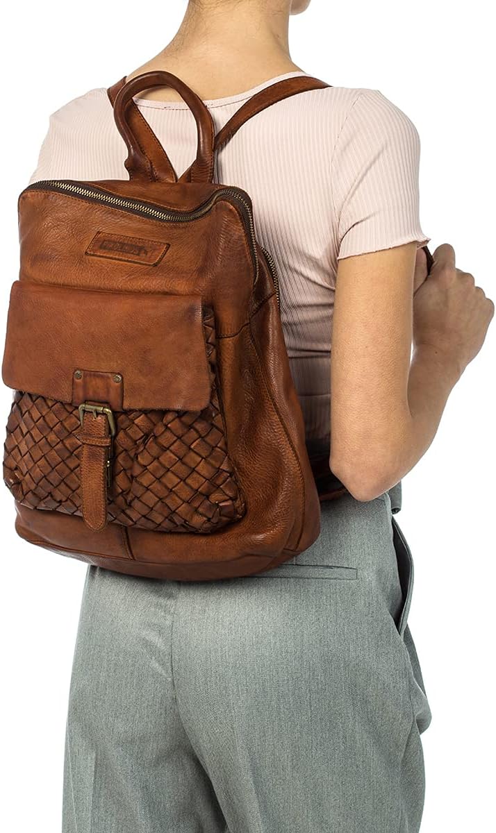 Pikolinos Mochilas en Cuero FAURA para Señora Color COGNAC