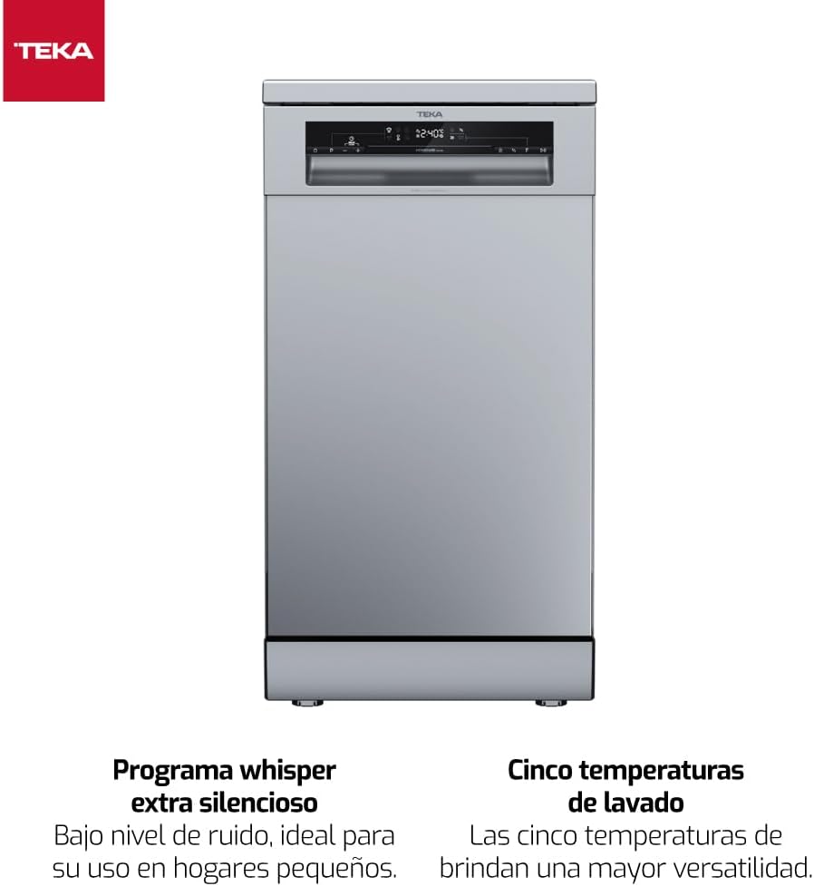 TEKA Lavavajillas Integrable 45 cm, 10 Cubiertos, 6 Programas de Lavado, IonClean, DFS 24650