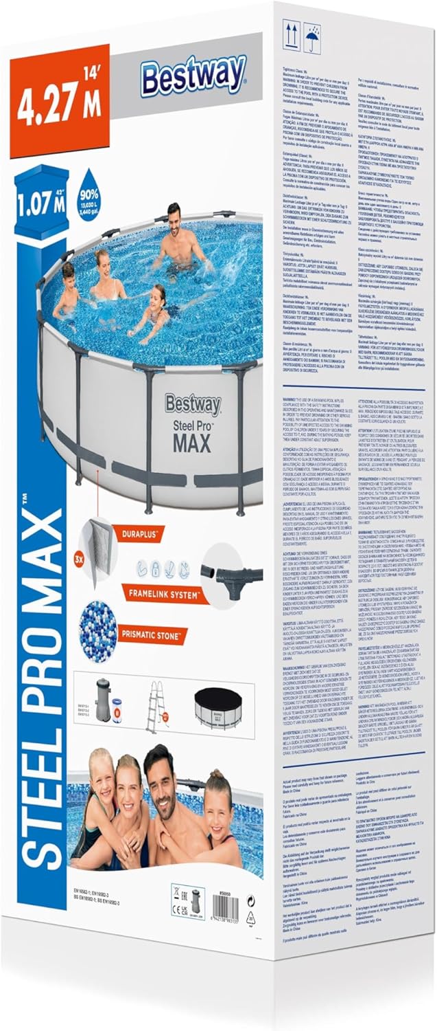 Steel Pro MAX™ 14' x 42"/4.27m x 1.07m Pool Set